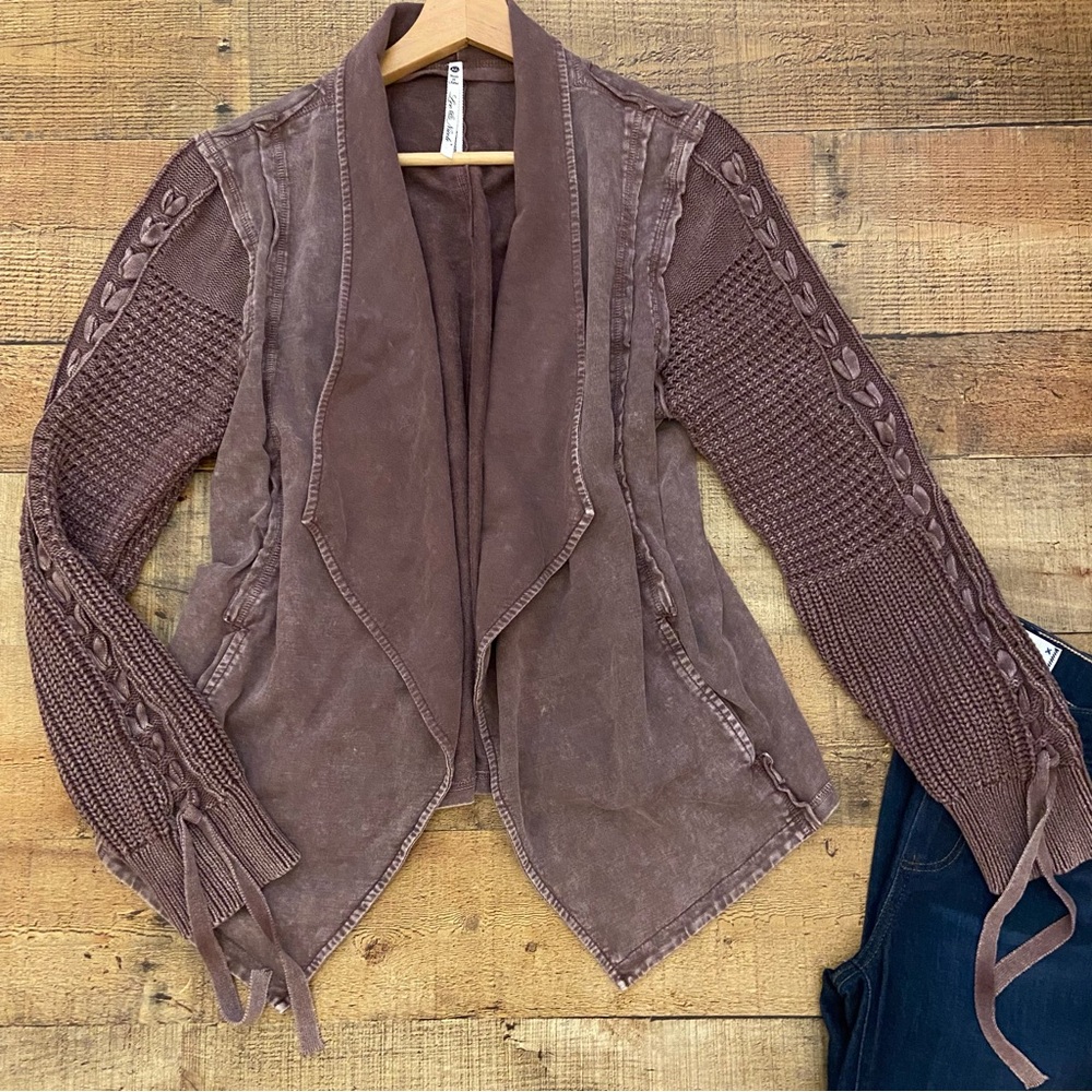 Mineral Washed Jacket/Cardigan Rustic Western Vibe - image 5